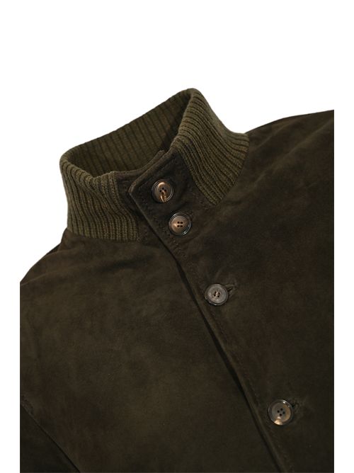 Bomber Compiano in pelle scamosciata HAND PICKED | COMPIANO 03217  N480_Testa di Moro